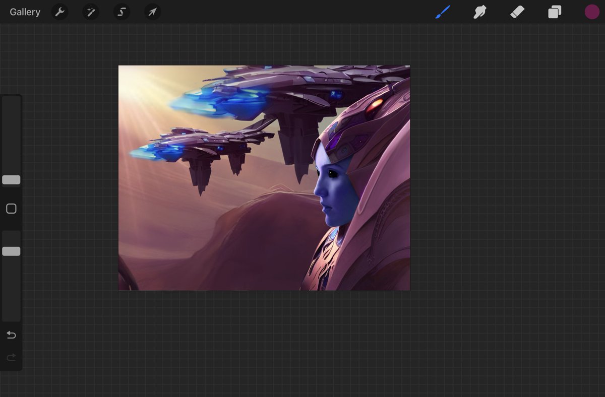 CCWorkfloor's tweet photo. Working on a Vanusian witch illustration, hopefully I’ll get done for the weekend. I really like how it’s starting to look. WIP. #starfire #ccworkfloor https://t.co/u6buc0HC6S