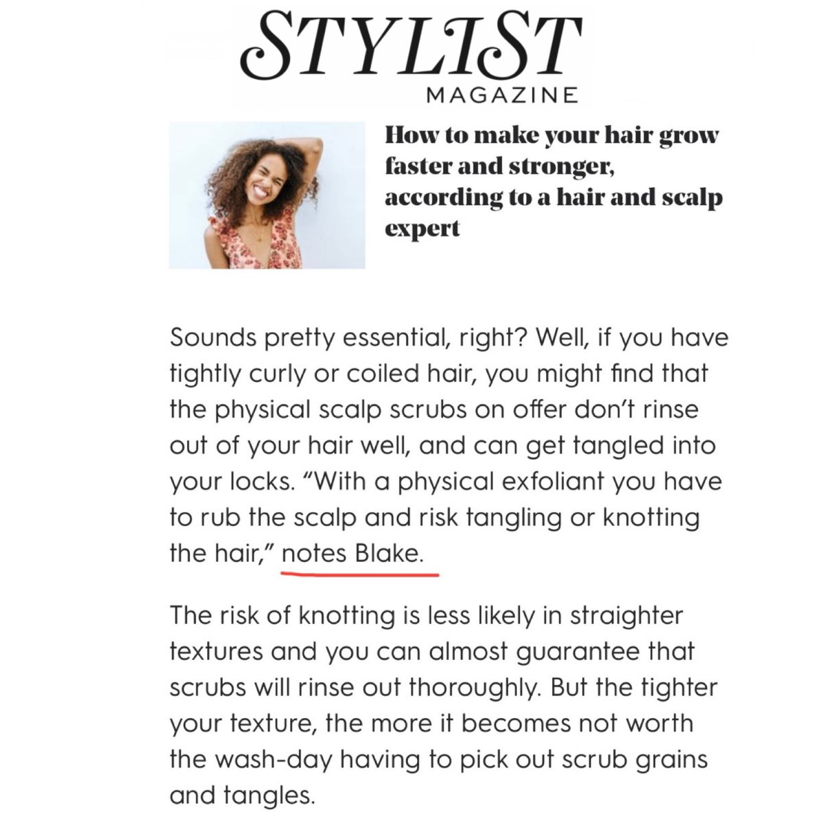Mark_Blake's tweet photo. Latest press in Stylist magazine The best way to exfoliate your scalp if you have textured hair. https://t.co/r8FJxWYeWm  #markblake #markblaketrichologist #internationaltrichologist #trichologist @TrichologistsUK  #harleystreet #gloucester #cheltenham #cirencester #liverpool https://t.co/y4JPEGBXRZ