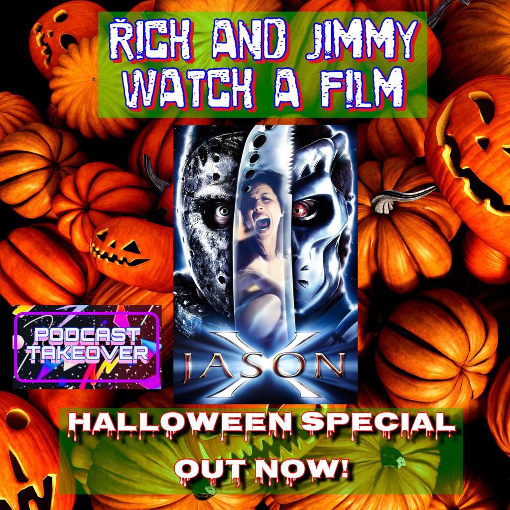 richandjimmy's tweet photo. HAPPY HALLOWEEN! Grab your ‘trick or treat’ candy, stick your headphones in and enjoy the ‘Rich and Jimmy’ #Halloween special. On this episode we enjoy the daftness of #JasonVorhees on a spaceship doing what he does best! Killing. #podcast #fridaythe13th https://t.co/92O0oaROex https://t.co/lcfv53WJY4