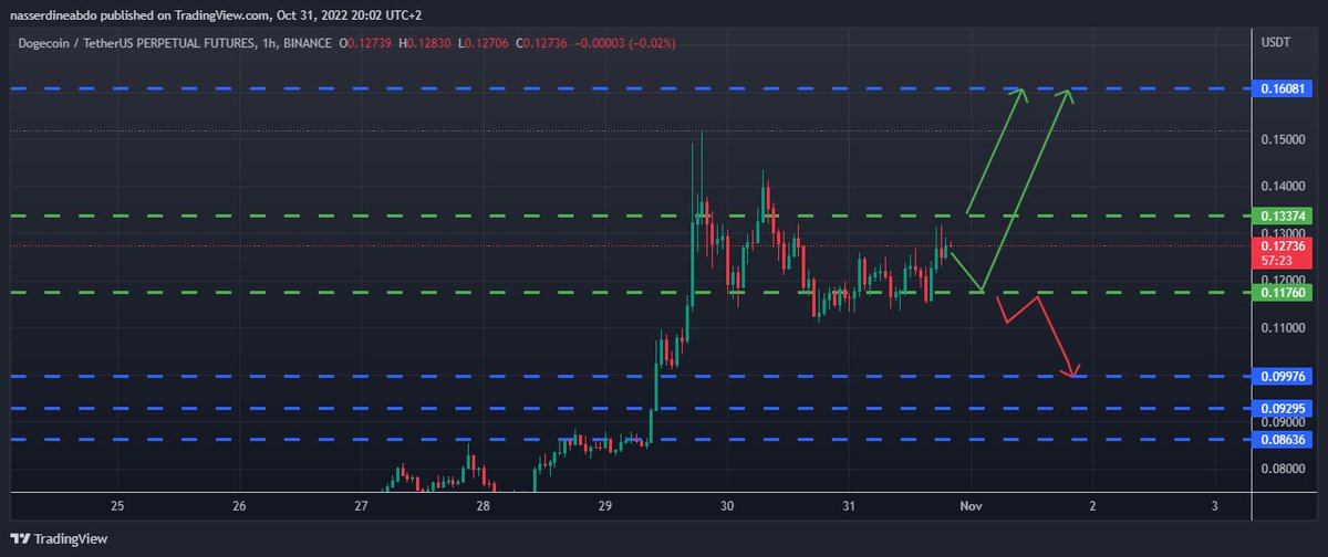 nasserdineabdo's tweet photo. DOGE expectation h1.  
0.1175 key level.
Goodluck https://t.co/EINxaPwf4v