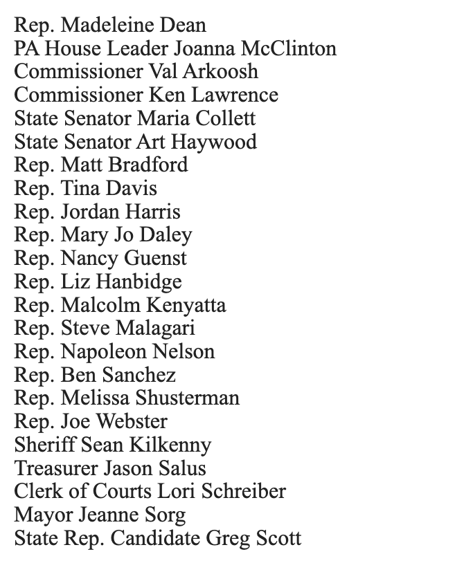 StephenJ_Caruso's tweet photo. Inbox: Pretty much every Democratic official in a 20 mile radius is rallying with Melissa Cerrato tomorrow, who is running against long time Republican state Rep. Todd Stephens (R., Montgomery). https://t.co/BoSjje3KYQ