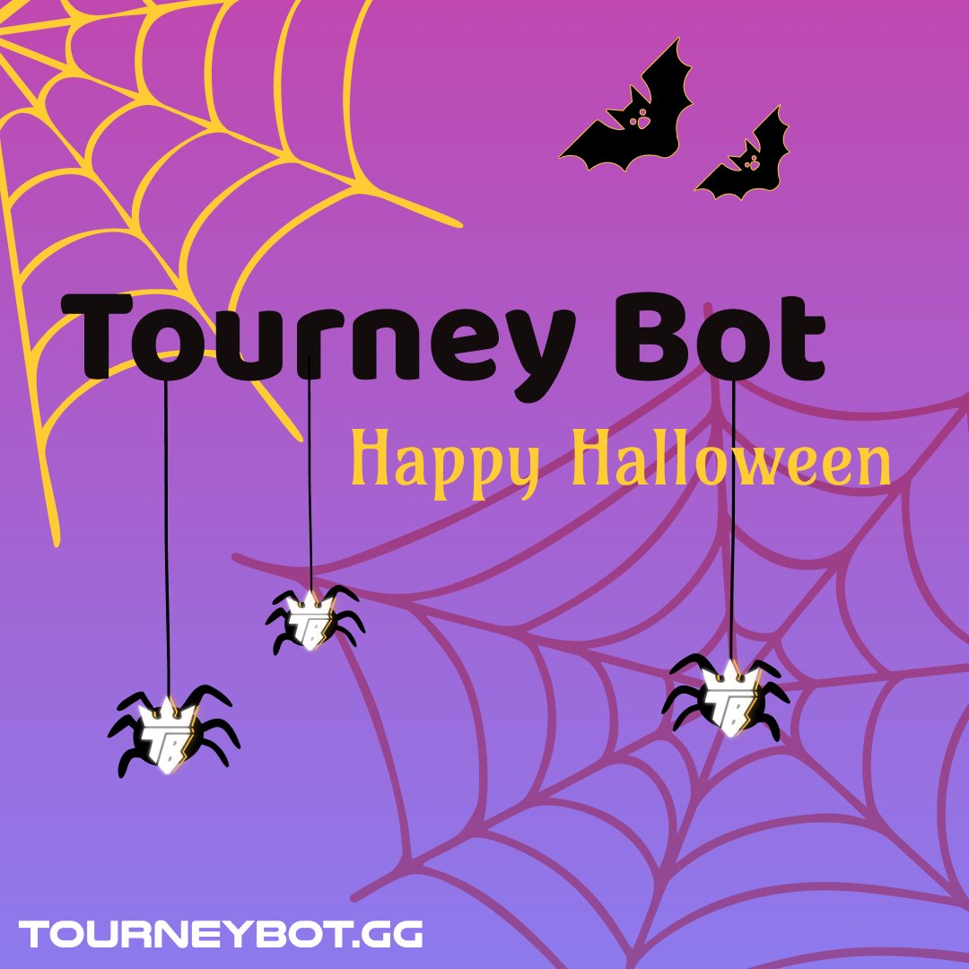 TourneyBotGG's tweet photo. Happy Halloween!! Create Some SPOOKY Tournaments using TourneyBot in your OWN Discord Server!! 👻🎃😜  #tournament #DiscordServer #Halloween #TourneyBot https://t.co/sMFbVY6kFF