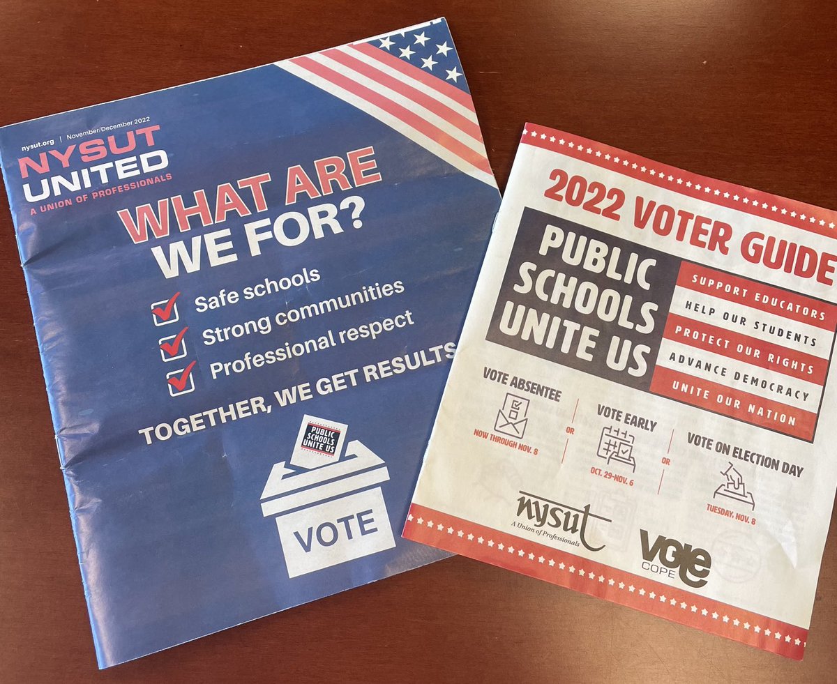 NYSUT 2022 Voter Guide-
The place to go to see our NYSUT endorsed candidates !
⁦<a href="/nysut/">NYSUT</a>⁩ ⁦<a href="/AFTunion/">AFT</a>⁩ ⁦<a href="/NYSAFLCIO/">NYS AFL-CIO // #UnionStrong</a>⁩