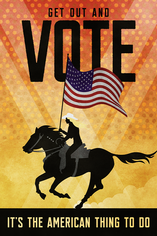 Jonathan Rice reminds us of the importance of having our voices heard. A gift illustrator creating images with a vintage flair, Jon... Workbook.com #posterillustration #illustration #editorialillustration #vintage #vote #getoutthevote #jonathanrice #workbookillustrator