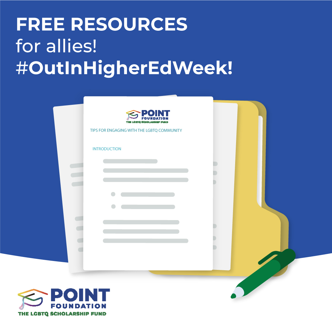 PointFoundation's tweet photo. NEW RESOURCE: Are you, or is an ally you know looking to educate themselves about the #LGBTQ community? See our “Tips for Engaging with the LGBTQ Community” resource for a non-exhaustive list of terms, definitions, &amp; a guide to pronouns➡  https://t.co/h7eb1KTyi5 #OutInHigherEd https://t.co/sxg3J5KqSl