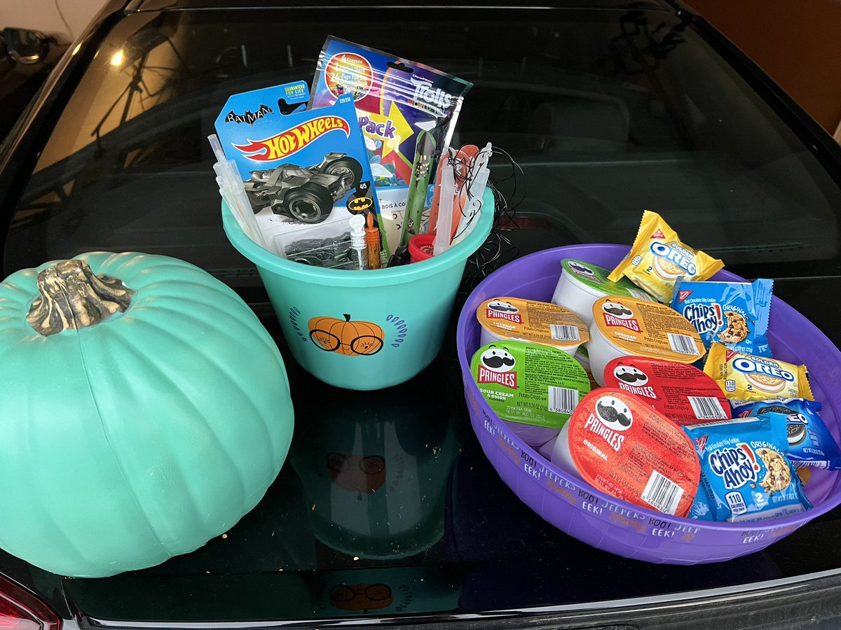 It may be raining but we’re ready for trick or treaters! #TealPumpkinProject