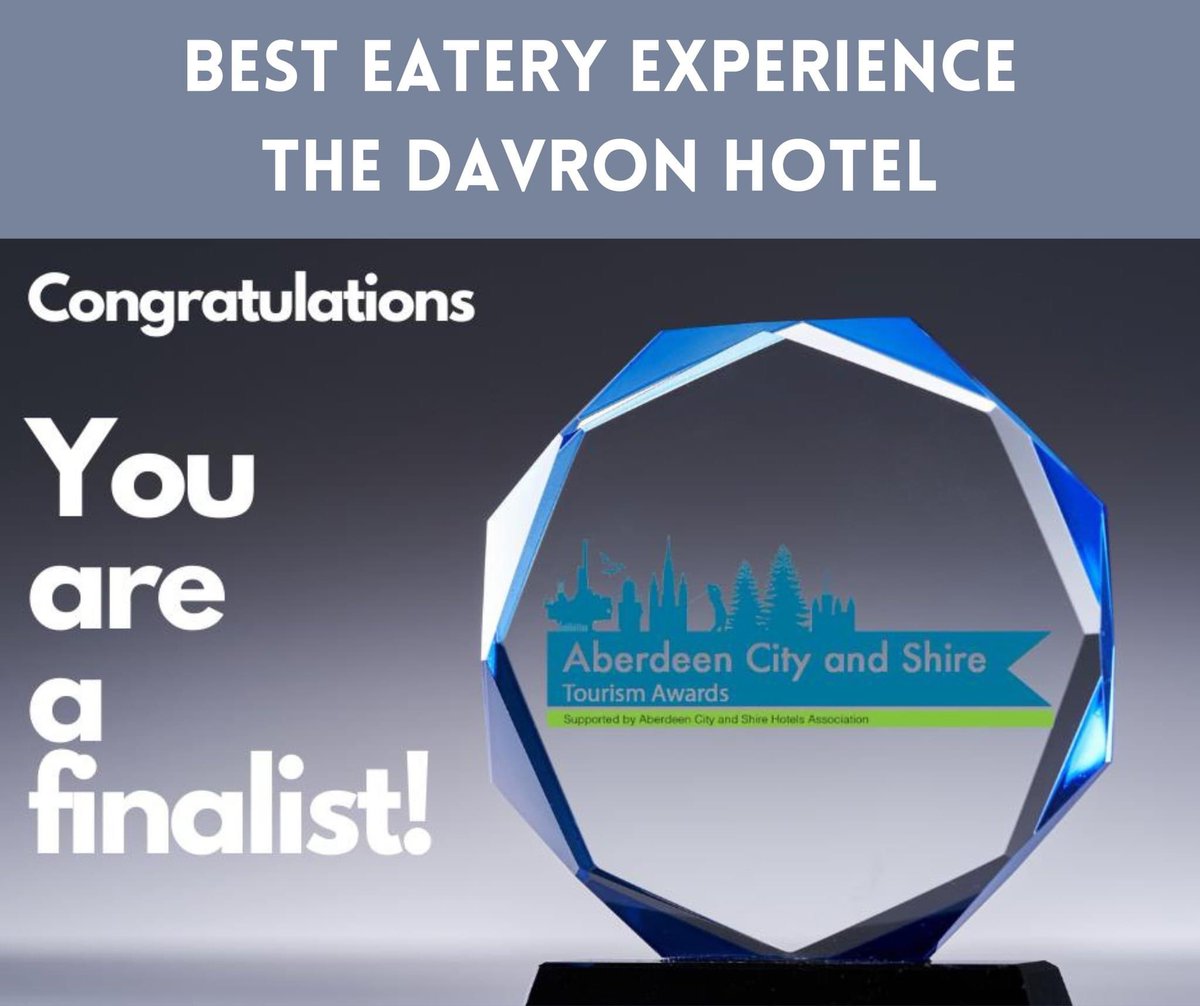 We're incredibly proud, humbled and honoured to have been listed as finalists at the Aberdeen City &amp; Shire Tourism Awards for the Best Eatery Experience!

We were finalists in 2017 and winners in 2019 in the best informal dining experience #acsta22

Can we bring it home again? 🤞