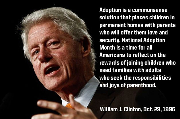 Did you know?👨‍👧‍👦💗

📜 Proclaimed by Pres. Clinton in 1995, Nat'l Adoption Month celebrates &amp; brings awareness to “all of the children &amp; families nurtured, enriched, &amp; made whole by adoption” and “ensuring that every child in America can grow up in a loving and supportive home.”