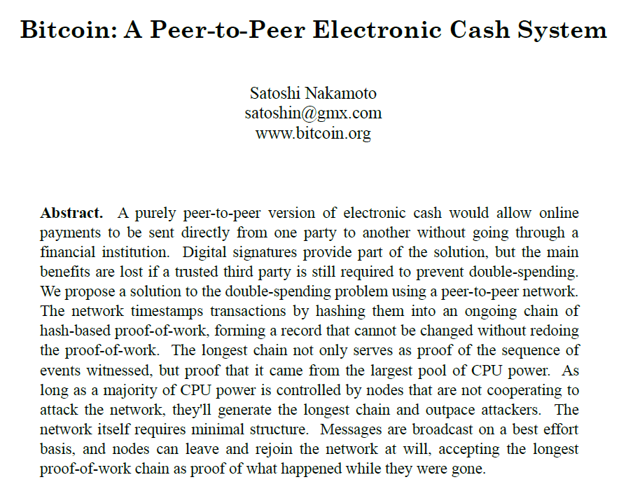 Goenagank's tweet photo. Así comenzaba la batalla más grande que hayamos librado jamás por la libertad. #ThanksSatoshi #WhitePaperDay #Bitcoin https://t.co/UVr9d2kgKx