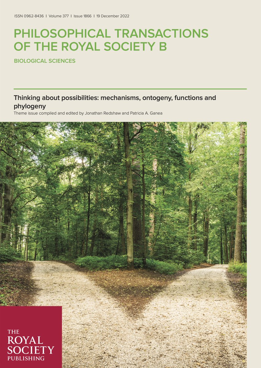 Adamdbulley's tweet image. A new special issue in Phil Trans B takes aim at one of the most fascinating aspects of the mind: the ability to think about possibilities.
What might happen next? What might have happened but didn't? How do we get to grips with possible worlds?
A thread 🧵...