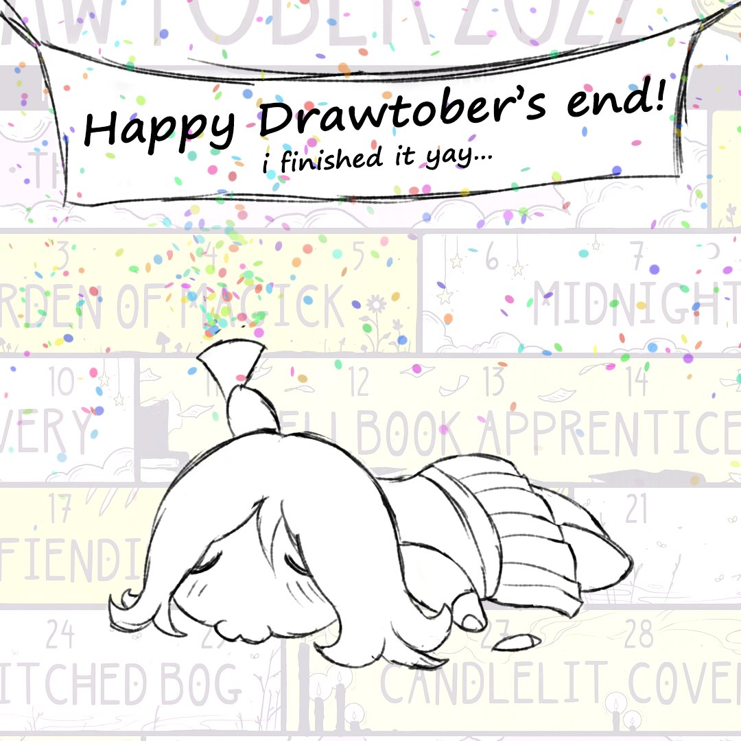 Phaseball's tweet photo. Day 31 - Drawtober’s end 
#drawtober2022
@drawtober https://t.co/9B3TIaxamw