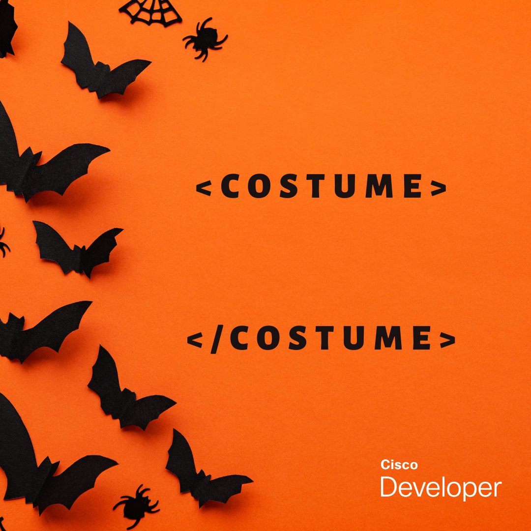 CiscoDevNet's tweet photo. I think this is what we are going to wear for tonight for Halloween. 
😂😂😂
What about you? #CiscoDevelopers https://t.co/2GaVjz6w1f