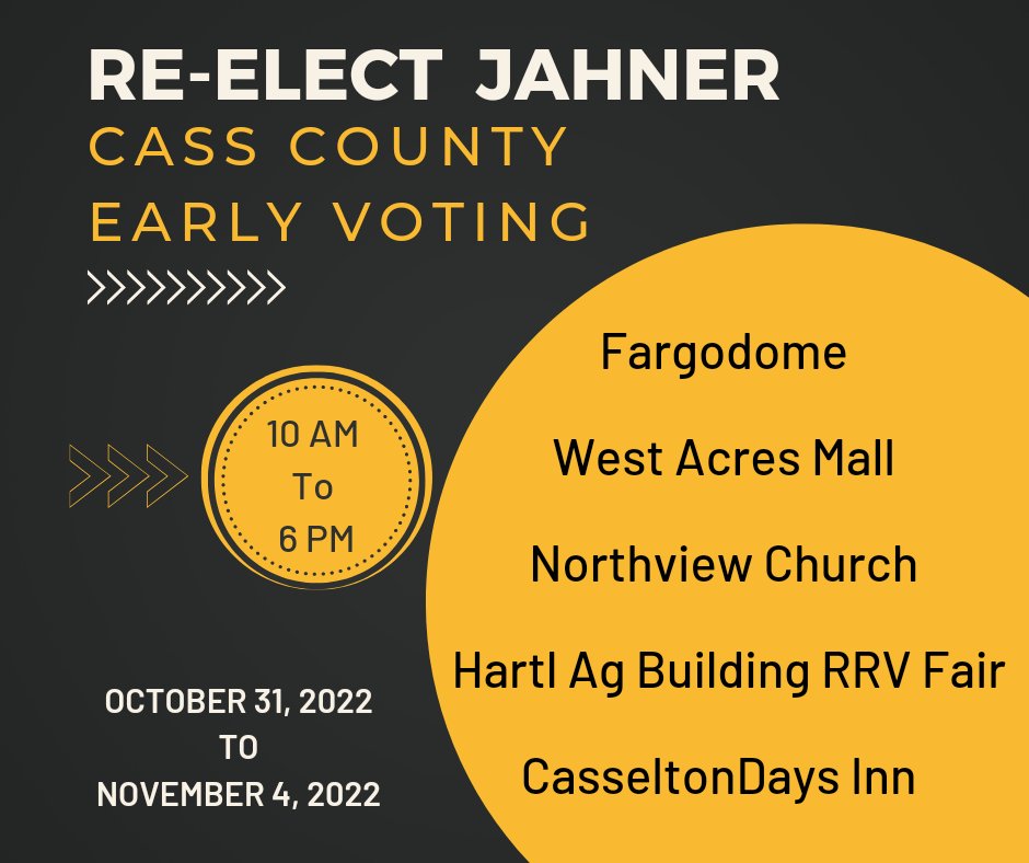 Early voting is open! Only about a week to go. #jahner4sheriff