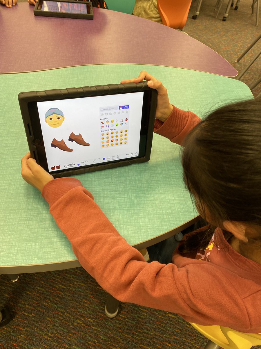 Fields_Library's tweet image. We read The Little Old Lady Who Was Not Afraid Of Anything and then used the stamps on Doodle Buddy to retell the story. @NISDFields @NISDLib @FabulouslyFirst