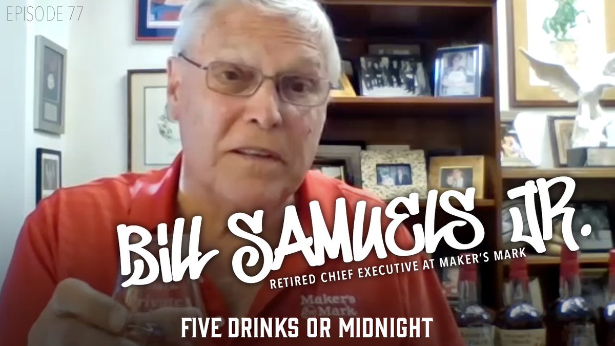 A true legend join us for Ep 77 of <a href="/fivedrinksormid/">fivedrinksormidnight</a>. We are talking to Bill Samuels Jr. - Retired Chief Executive at <a href="/makersmark/">Maker's Mark</a>. He handled the 5 questions like a pro and I got to check something off my bucket list and drink Maker’s Mark with him. 

youtu.be/uXgZqKqkUn4