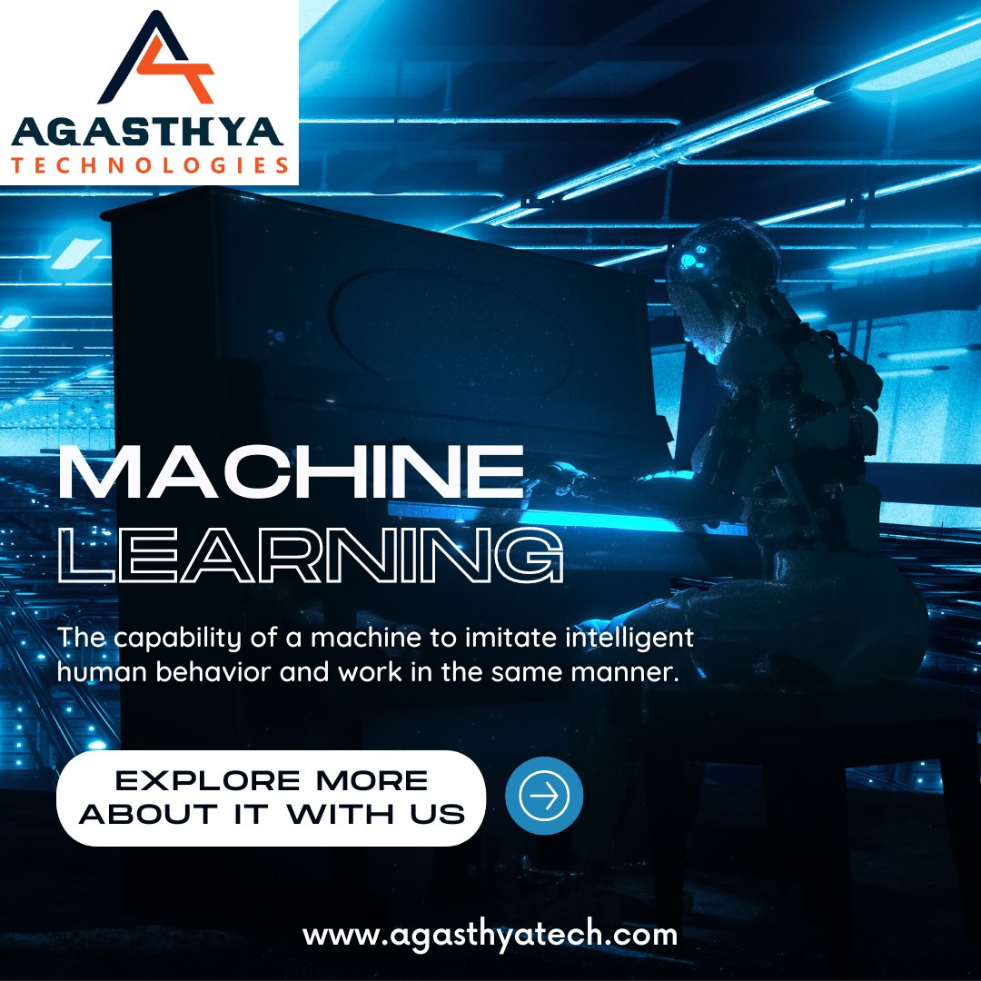 AgasthyaTech's tweet image. Explore with us!

#agasthyatechnologies #agasthyatech #technology #tech #programming #software #artificialintelligence #marketing #science #research #innovation #buildingthefuture #machinelearning