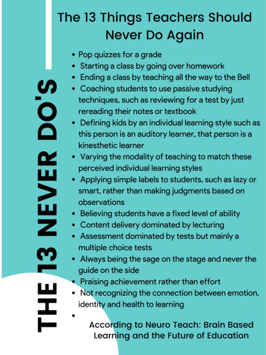 Be honest! Are you doing any of these?

bit.ly/3noa6NE  <a href="/HollyClarkEdu/">Holly Clark - The AI Infused Classroom</a> 
#edutwitter #educoach #teaching