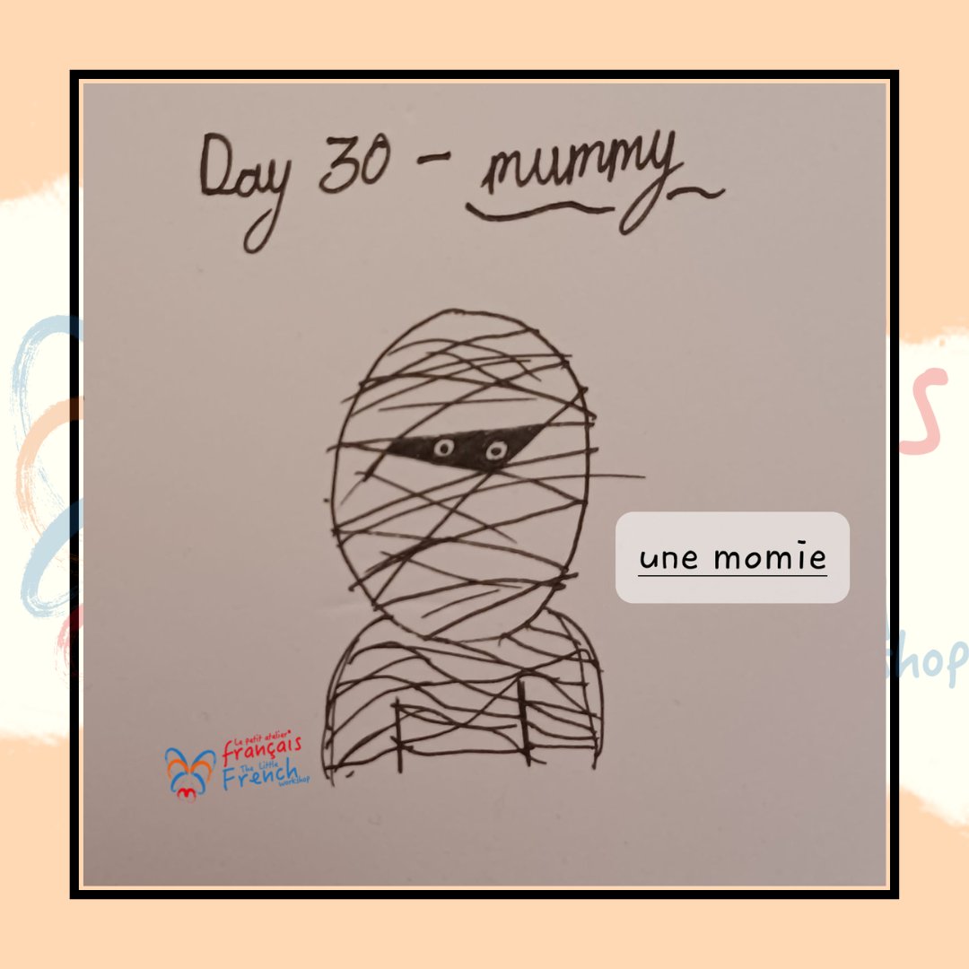 LePafLiverpool's tweet photo. Une momie, à ne pas confondre avec une maman ! 

#1jour1mot #dessiner #apprendre #inktober2022 https://t.co/IkHCm3mrCM