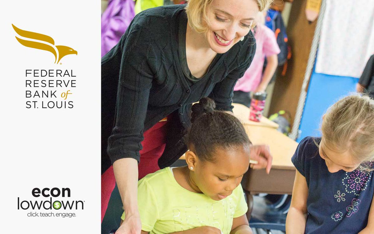 stlouisfed's tweet photo. October is Economic Education Month! Teachers, did you know that #EconLowdown has over 600 free online learning resources? Check them out here: https://t.co/86QFBMAYpa #TeachEcon https://t.co/IamcIljjOd