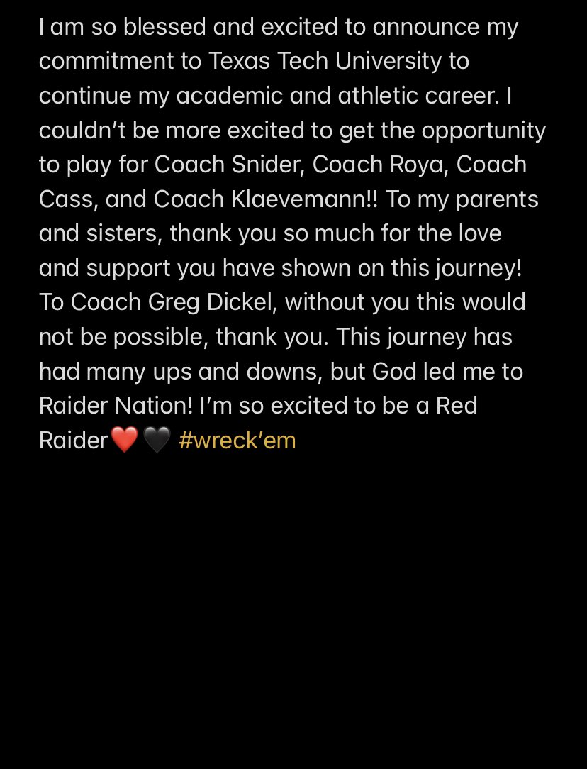 RAIDER NATION, IM COMING FOR YOU!! #WreckEm ❤️🖤 <a href="/IowaPremierFP/">Iowa Premier Fastpitch</a> <a href="/TexasTechSB/">Texas Tech Softball</a>