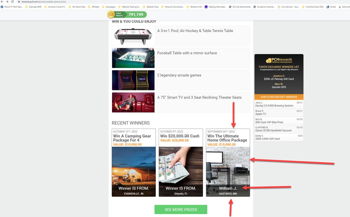 <a href="/pchdotcom/">PCH</a> I actually won your Ultimate Home Office Token Rewards Prize on September 27, 2022. I contacted the PCH headquarters in New York on October 12, 2022 at 9:18 AM (Central Time) to confirm and they (Mary) said that I would be getting an affidavit of eligibility.  1/5