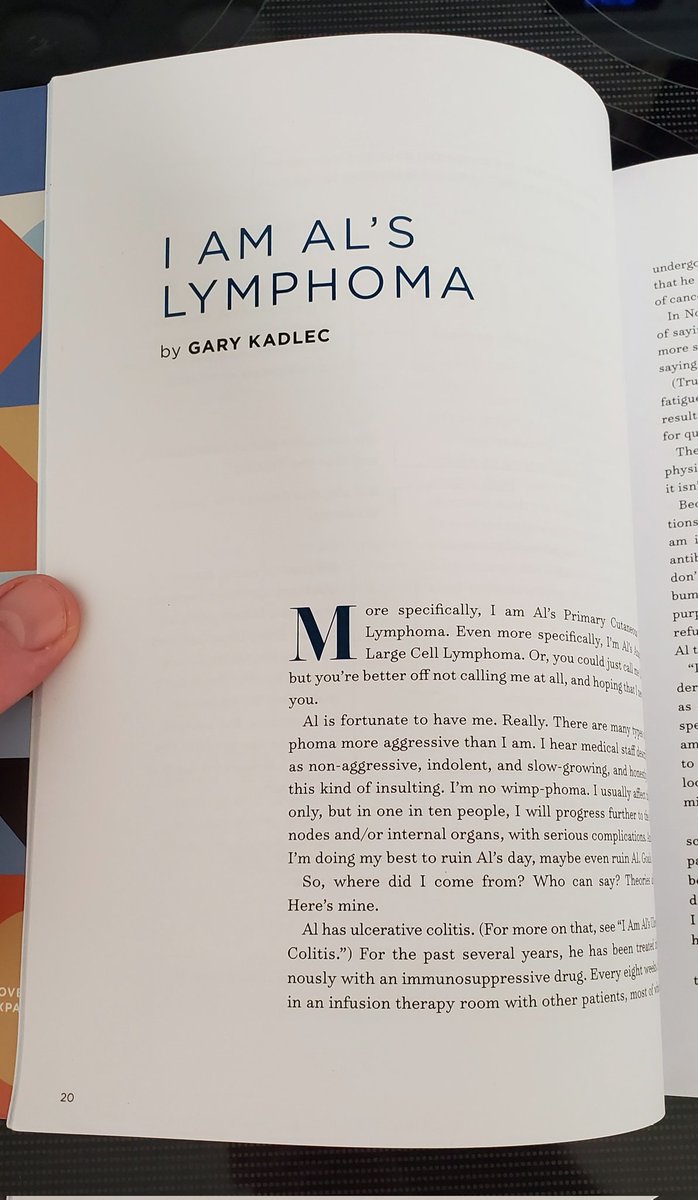 News! Creative Nonfiction Issue 78, out now, includes my story "I Am Al's Lymphoma!" Available at select bookstores or online at creativenonfiction.org/magazine/. #WritingCommunity #writers #shortstories #authorscommunity