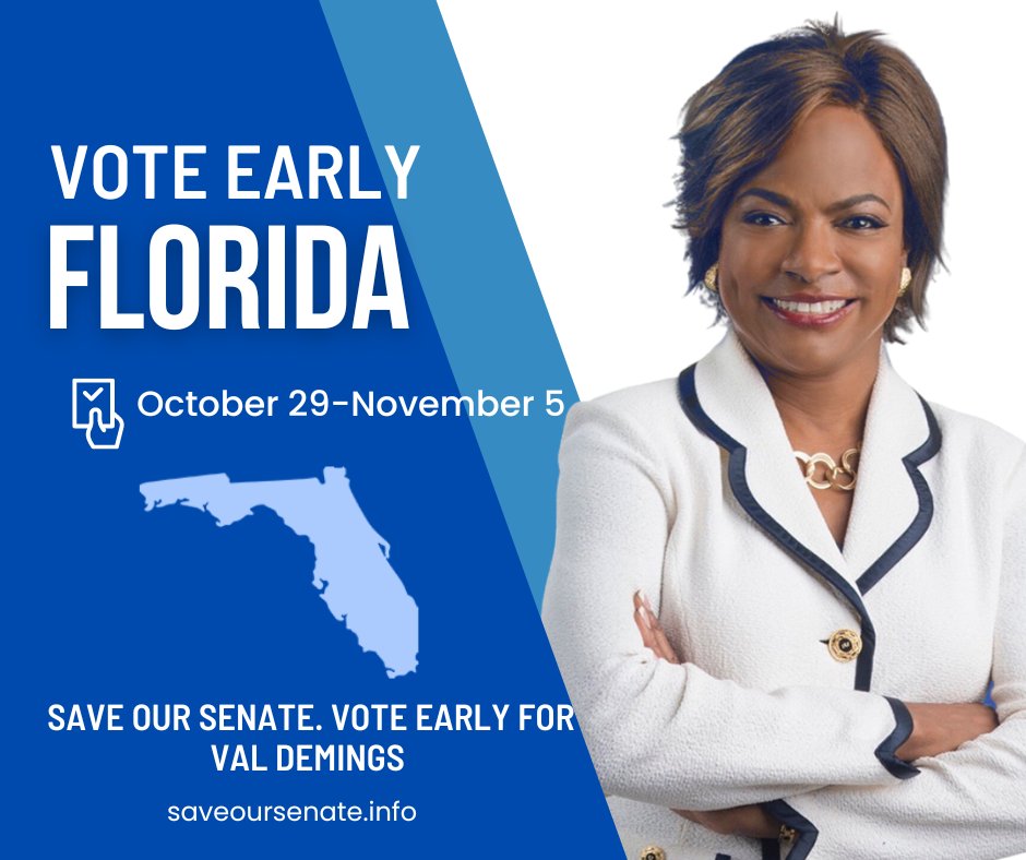 #Florida! Early Voting Is Happening Now! Let's Vote For #ValDemings To #SaveOurSenate.