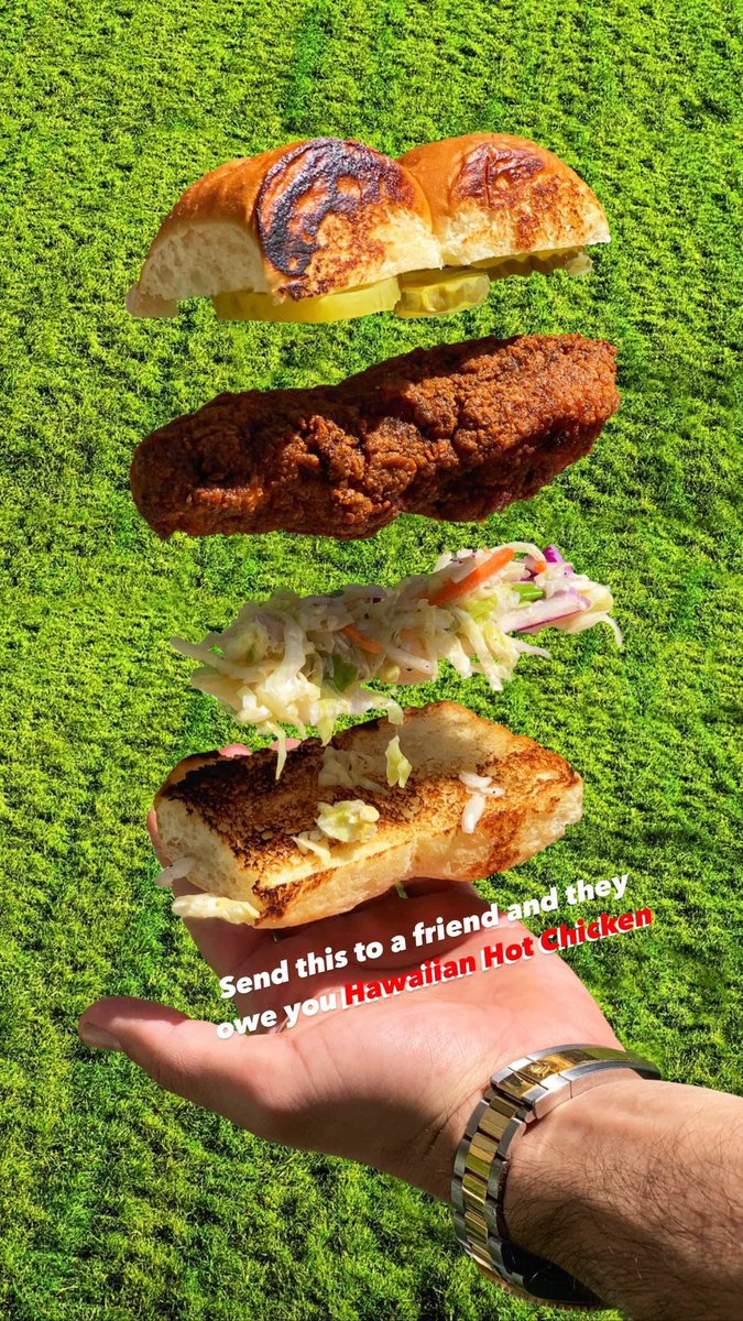 Tag a friend and they owe you Hawaiian Hot Chicken! 😋