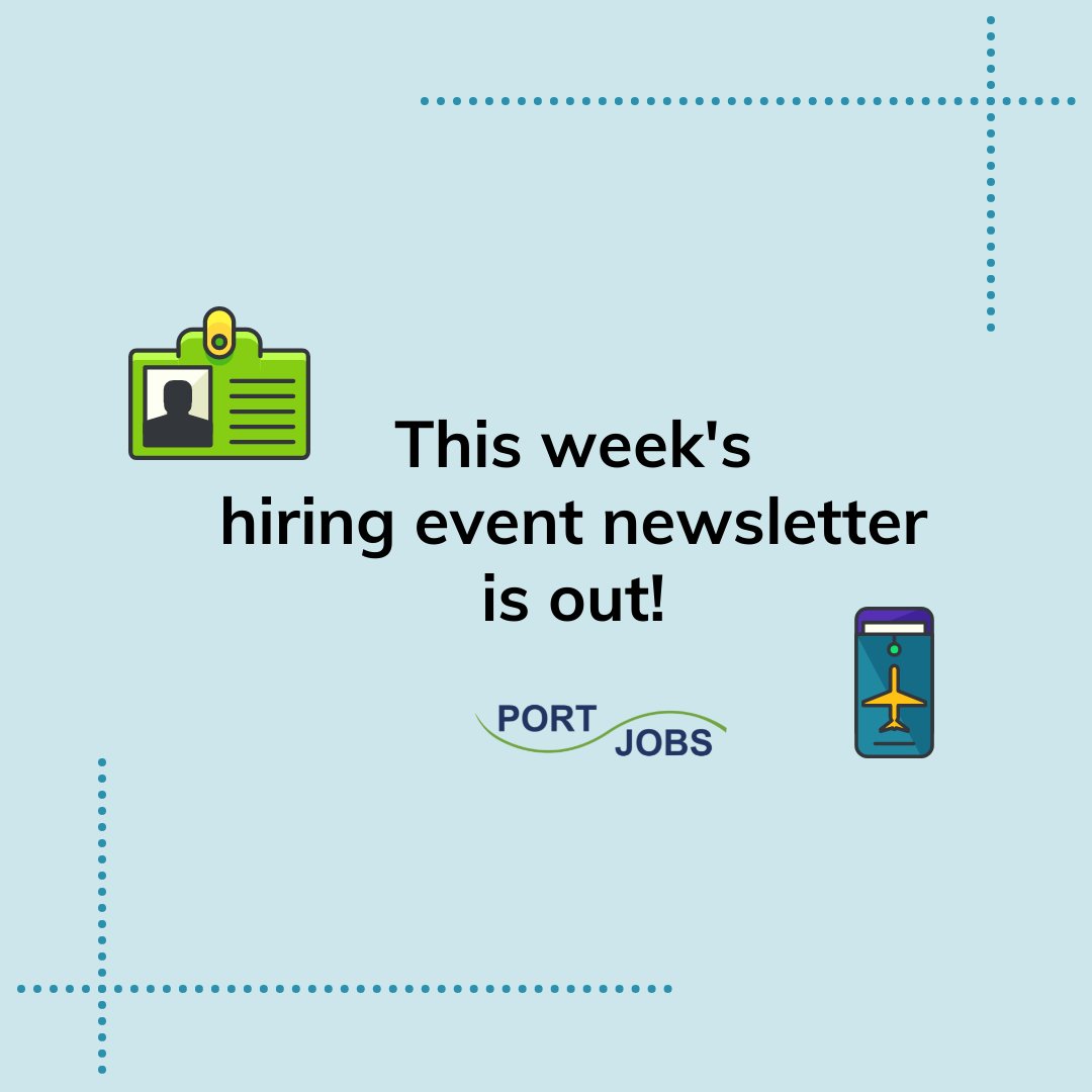 Happy Halloween from Port Jobs!  Our Upcoming Event Newsletter is now out.  Check out the many open interview events coming up!
conta.cc/3gSE1Mx
