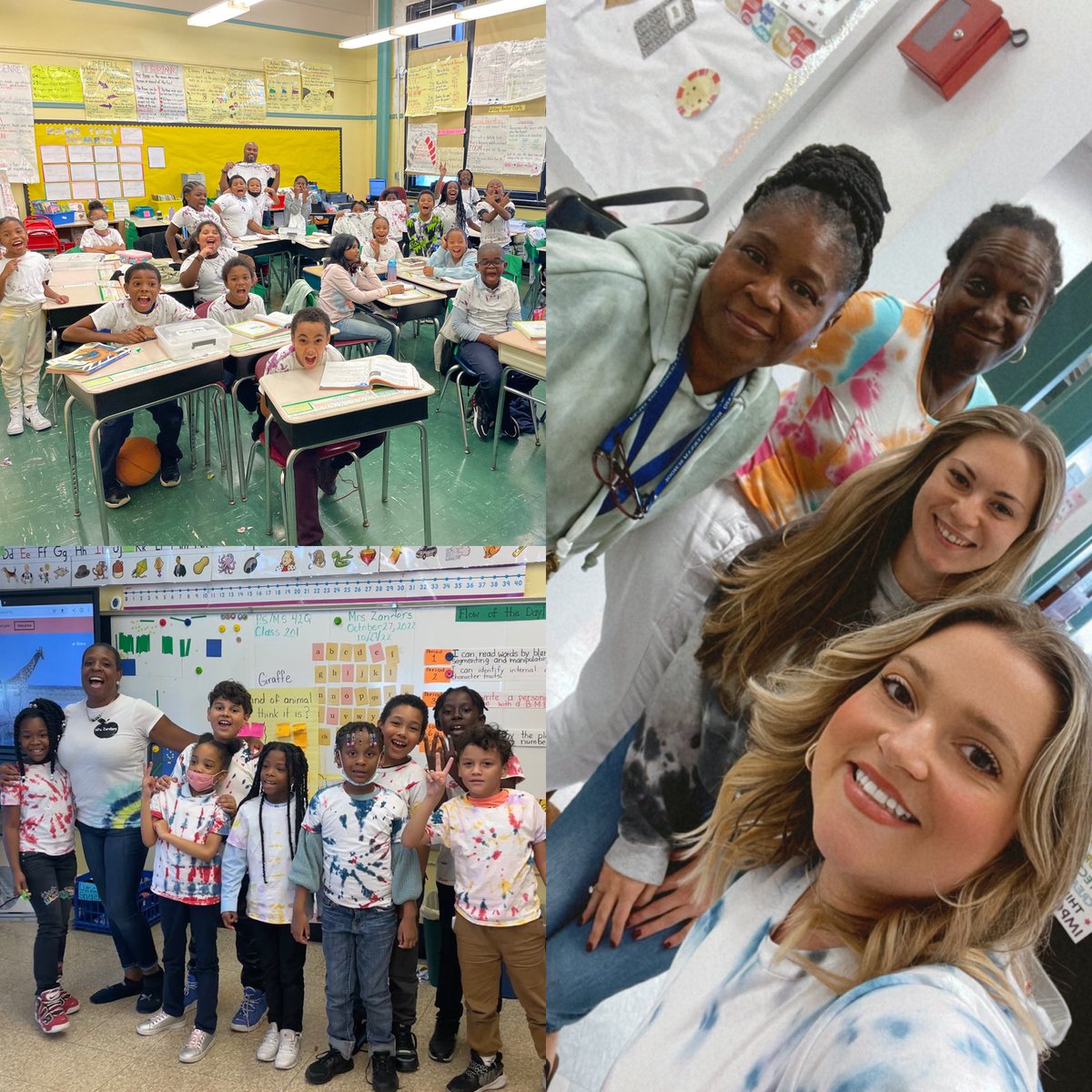 Day 4 of #RedRibbonWeek2022 Don’t Get Tied Up With Drugs! Our students across the grades wore self-made tie-dyed shirts to help raise awareness!🌈 #PSMS42QFamily #BelieversAchievers42Q <a href="/DOEChancellor/">Chancellor Melissa Aviles-Ramos</a> <a href="/NYCschools/">NYC Public Schools</a> <a href="/NYCMayor/">Mayor Eric Adams</a> <a href="/PSMS42Q/">Tricia Finn</a> <a href="/UFT/">UFT</a> <a href="/QSNYCDOE/">Queens South Borough Office</a> <a href="/D27NYC/">Community School District 27</a> <a href="/redribbonweek/">Red Ribbon</a>