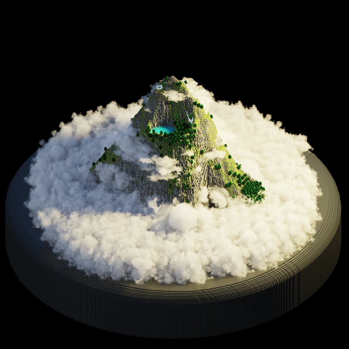 My first post on <a href="/ArtStationHQ/">ArtStation.com</a> 
artstation.com/artwork/r93P2m

'Moutain 1.'

feel free to follow and like if you like my work, it helps a lot 💙

#voxelart #voxel #ArtistsOnTwitter #MagicaVoxel
