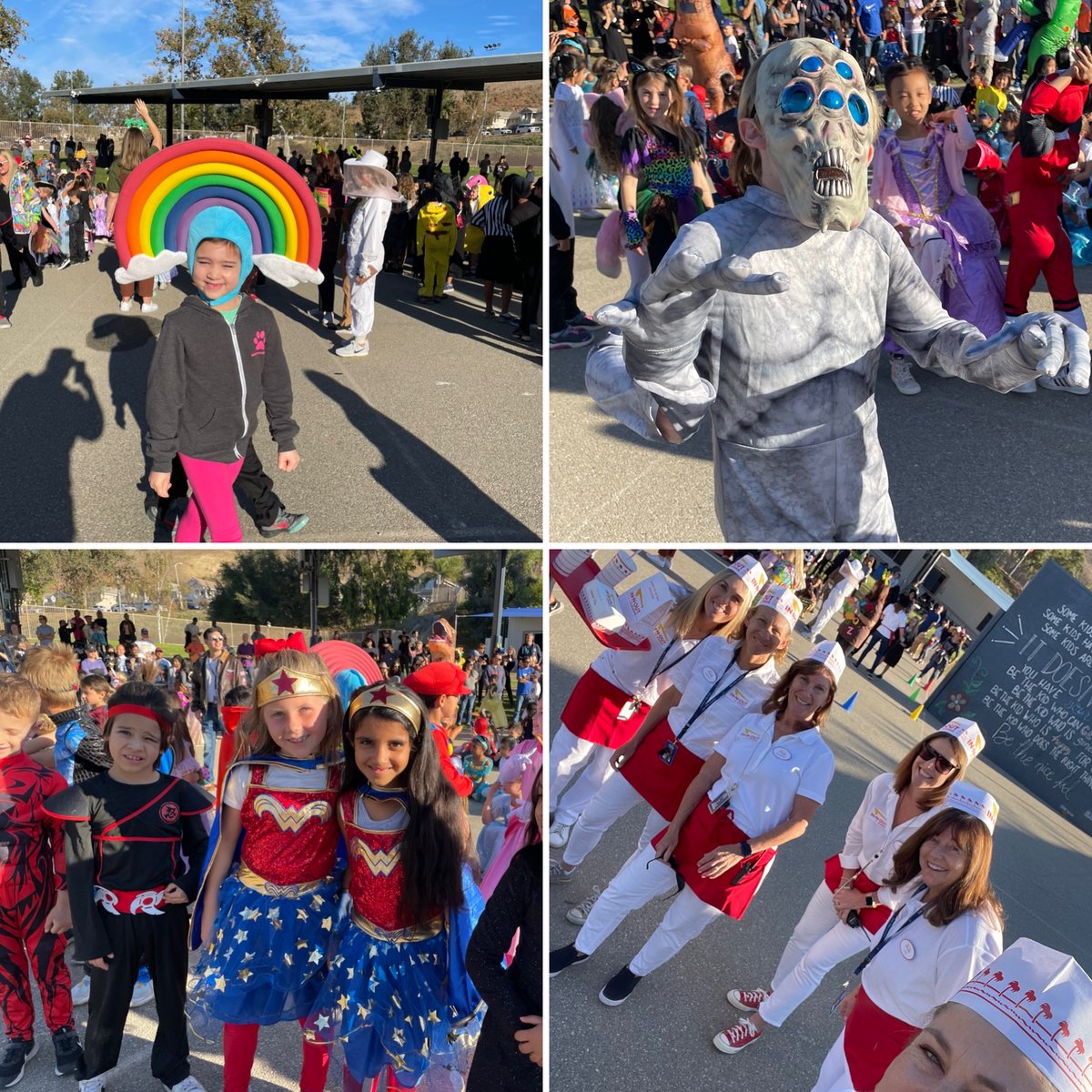 OakHillsCoyotes's tweet photo. Coyotes disguised as beloved book characters, superheroes, a hot cup of coffee and even a giant chicken. It must be Halloween! #opshares https://t.co/uPms7YVHc1