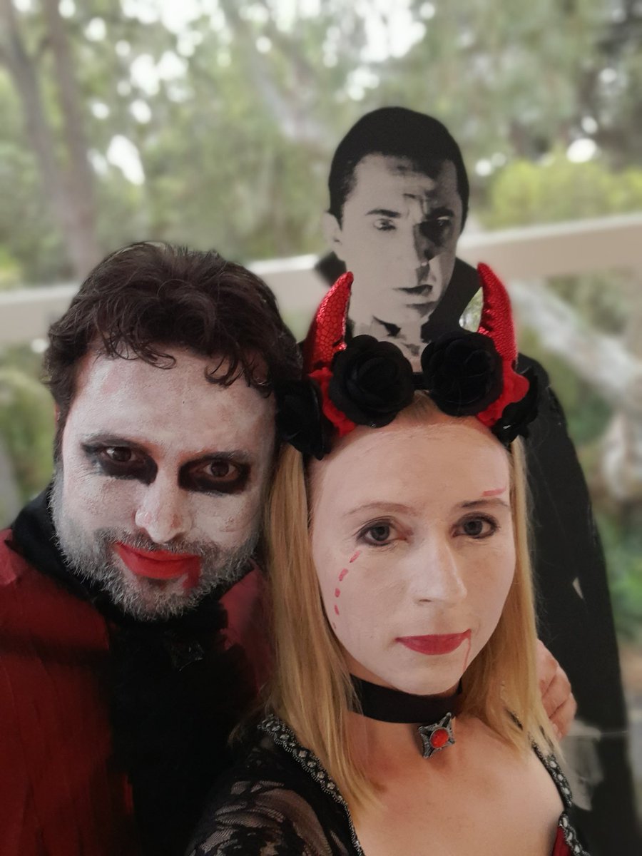 Barely any trick or treaters in the crazy weather we had in #Adelaide but we (including Bela) had a great #Halloween 
#boo #vampire #BelaLugosi #Dracula