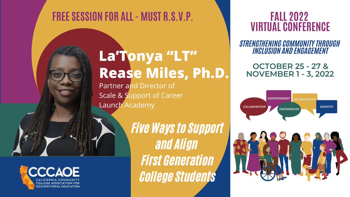 CCCAOE's tweet photo. Exciting NEWS! Another new session that is free for ALL on November 2nd.
Please R.S.V.P for this session. A confirmation email will then be sent with the zoom link.
Learn more: https://t.co/3FeFwvcoKK
#careereducationadvocacy #Careers4all #CollaborationforEducation https://t.co/sB1H06GmSU