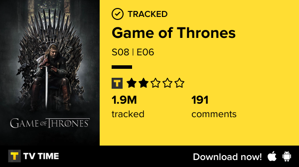 deadlyvampires's tweet photo. I've just watched episode S08 | E06 of Game of Thrones! #GoT  https://t.co/BbWMZeAiwG #tvtime https://t.co/5k6UthPlLh