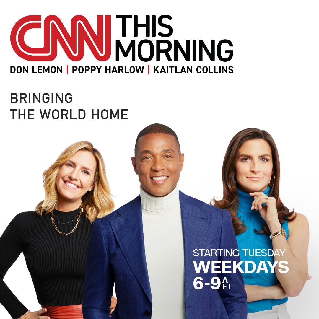 New mornings. New power trio. CNN This Morning starts this Tuesday at 6 a.m. ET with @DonLemon, @PoppyHarlowCNN, and @KaitlanCollins