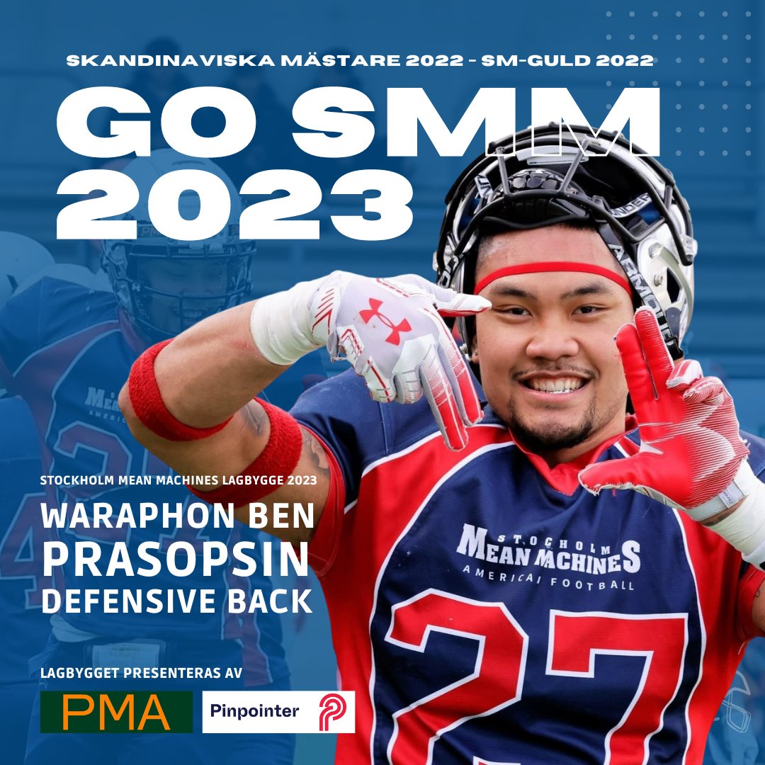 Landslagsmannen Waraphon Ben Prasopsin är klar för en ny säsong i Mean Machines-tröjan.

– Ben är en spelare som tycker om att jobba på de små detaljerna i sitt spel och som har en konstant strävan efter att bli bättre., säger HC Fredrik Pilbäck.

meanmachines.se/nyheter/?ID=28… #GoSMM