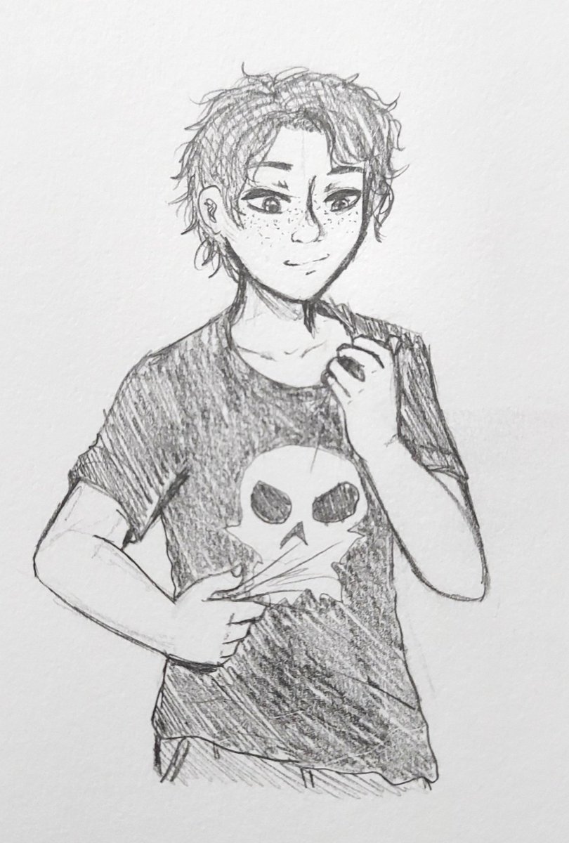 ArtofaNobody's tweet photo. When ya have your hair short like Andy's but you bought a Sid shirt a while ago 😌
#sidandy https://t.co/W1v5AXZ22k