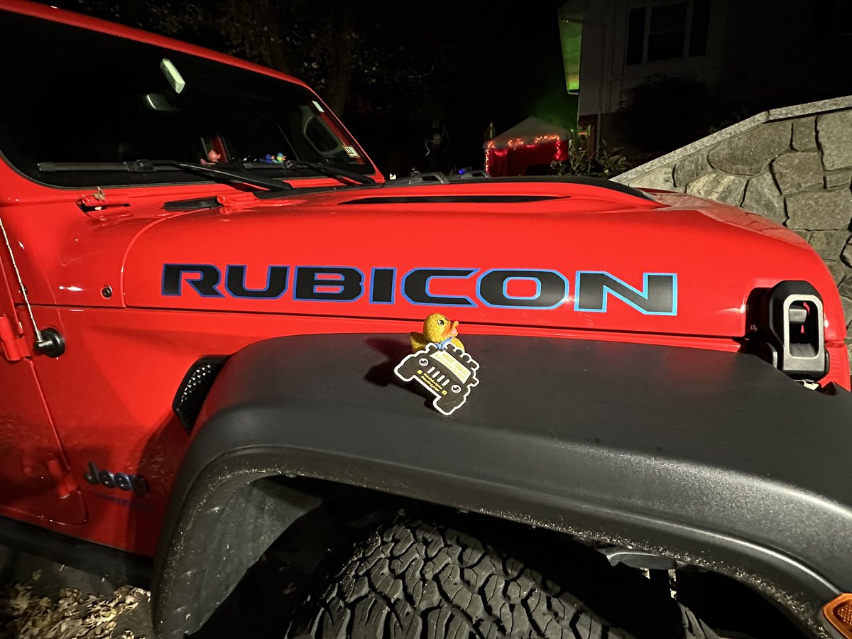 Guys! While we handed out candy…a neighbor ducked our <a href="/jeep/">Jeep</a>! 😂 Thanks, #PeteThePurpleJeep! #duckduckjeep