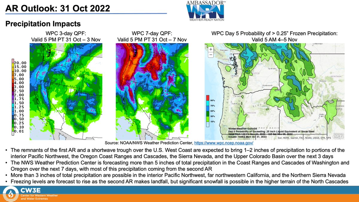 CW3E Scripps on Twitter "The second AR is expected to bring another