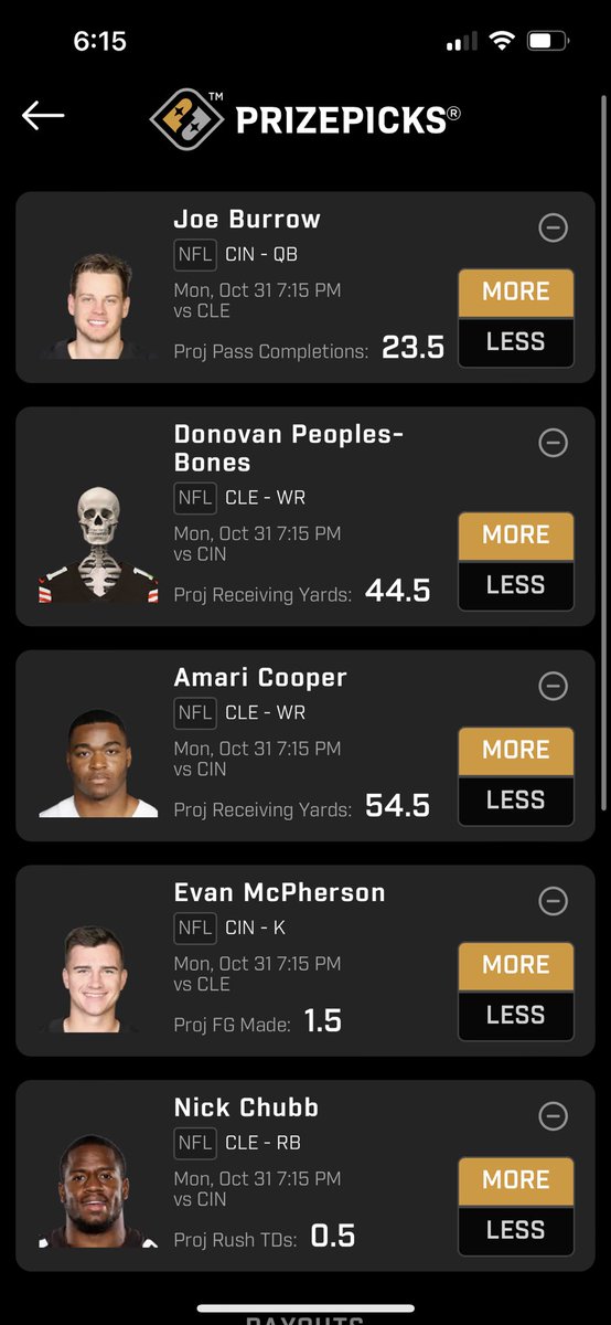 TD on Twitter: "Monday Night Football slip on @PrizePicks. Guess we’re