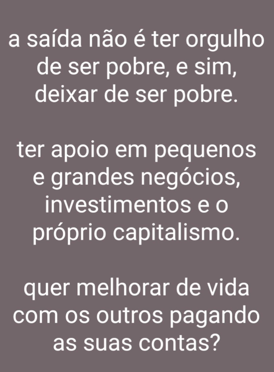 sugpji's tweet photo. é incrível a mente de um bolsonarista, você é pobre? simples, deixe de ser. idai q vc n tem nem oq comer, invista ❤️ https://t.co/Bpir4tYqsI