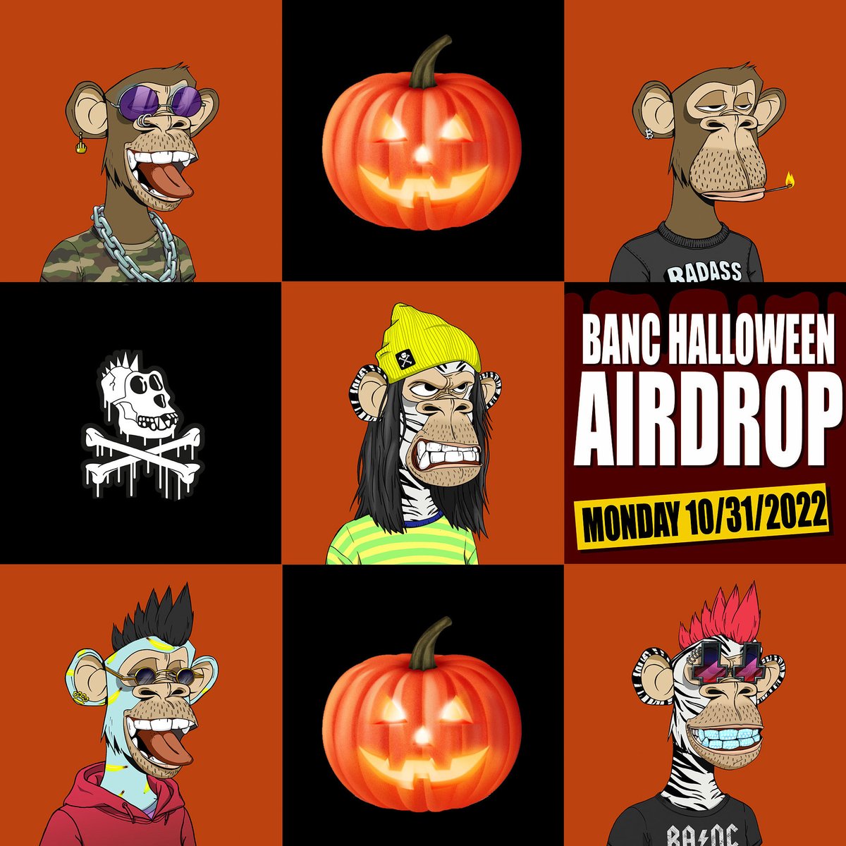 Happy Halloween to all the Badass, and a special treat to some lucky few! #Halloween #BANCNFT #NFTCommunity