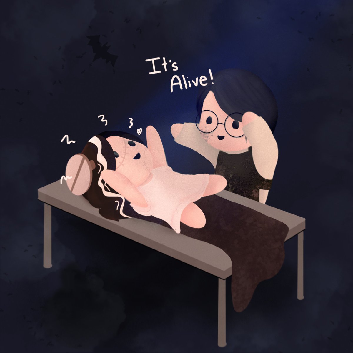 Happy Halloween Doodle! 🎃Me and my partner are probably staying in and just chilling for tonight though 😂

#Halloween #doodle #procreate