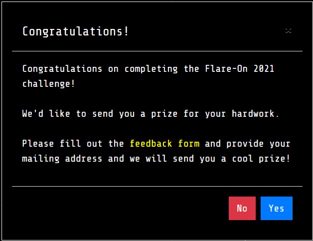 I did it for second year in a row #flareon9. Thanks <a href="/Mandiant/">Mandiant (part of Google Cloud)</a>, FLARE team and all guys who guided me on this journey, you know who you are, see you next year. 
To my recently died mother: be happy mom with this triumph anywhere you are! I miss you!