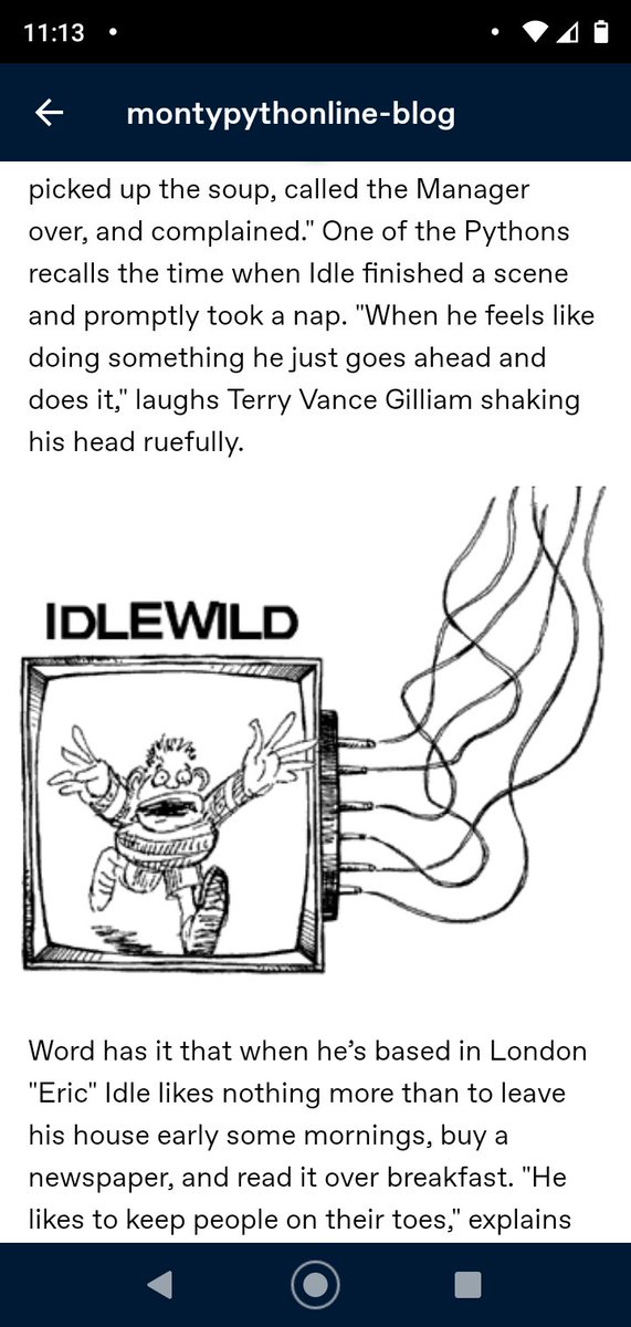 _daveharrison's tweet image. Quite revealing piece on @EricIdle by @JohnCleese.

#PythOnline.