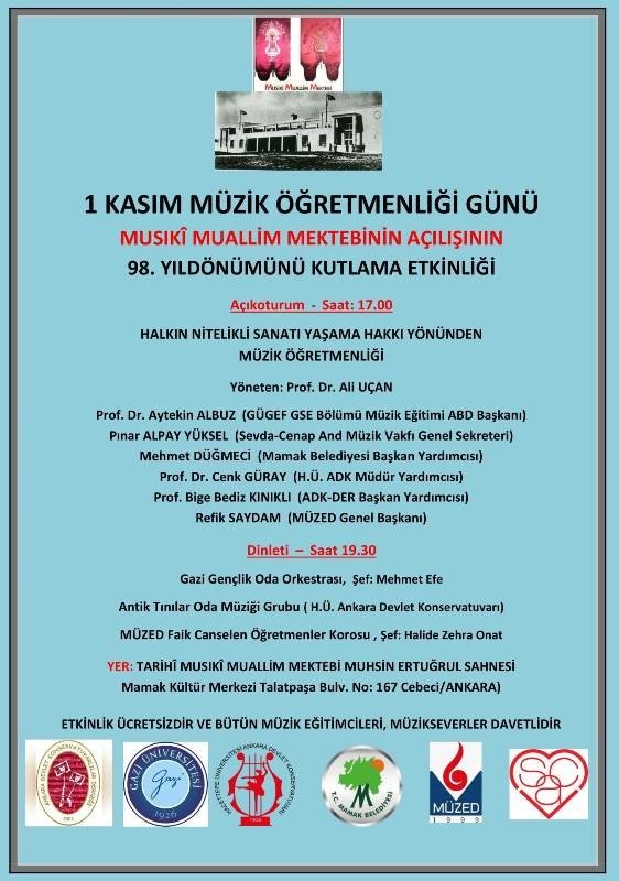muzik_grubu's tweet photo. #1Kasım
#MüzikÖğretmenliğiGünü
Kutlu olsun.

MÜZED'in tarihi Musiki Muallim Mektebi Salonunda 1 Kasım saat 17:00 da düzenleyeceği etkinliğe herkes davetlidir.

#1Yılda24SaatMüzikEğitimi https://t.co/P7TdIbhdcY