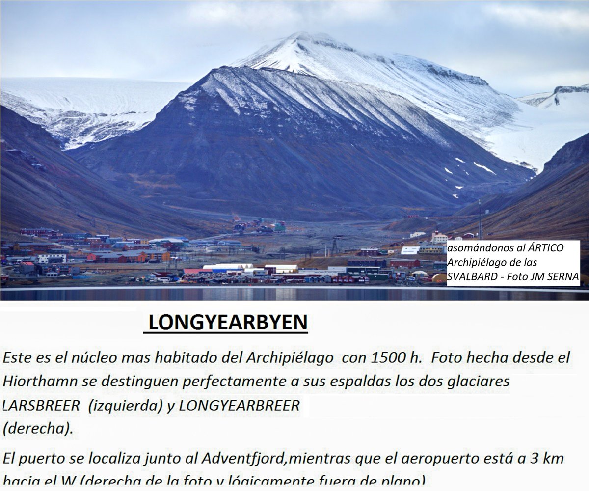 Asomándonos al ARTICO. Archipiélago SVALBALD . SEGUNDA entrega: LONGYEARBEEN. Este lugar pasa por ser el punto habitado mas al norte del planeta (hasta 84ºN) aprox. unos 1000 kms del polo norte GEOGRÁFICO. Todo gracias a la corriente del GOLFO