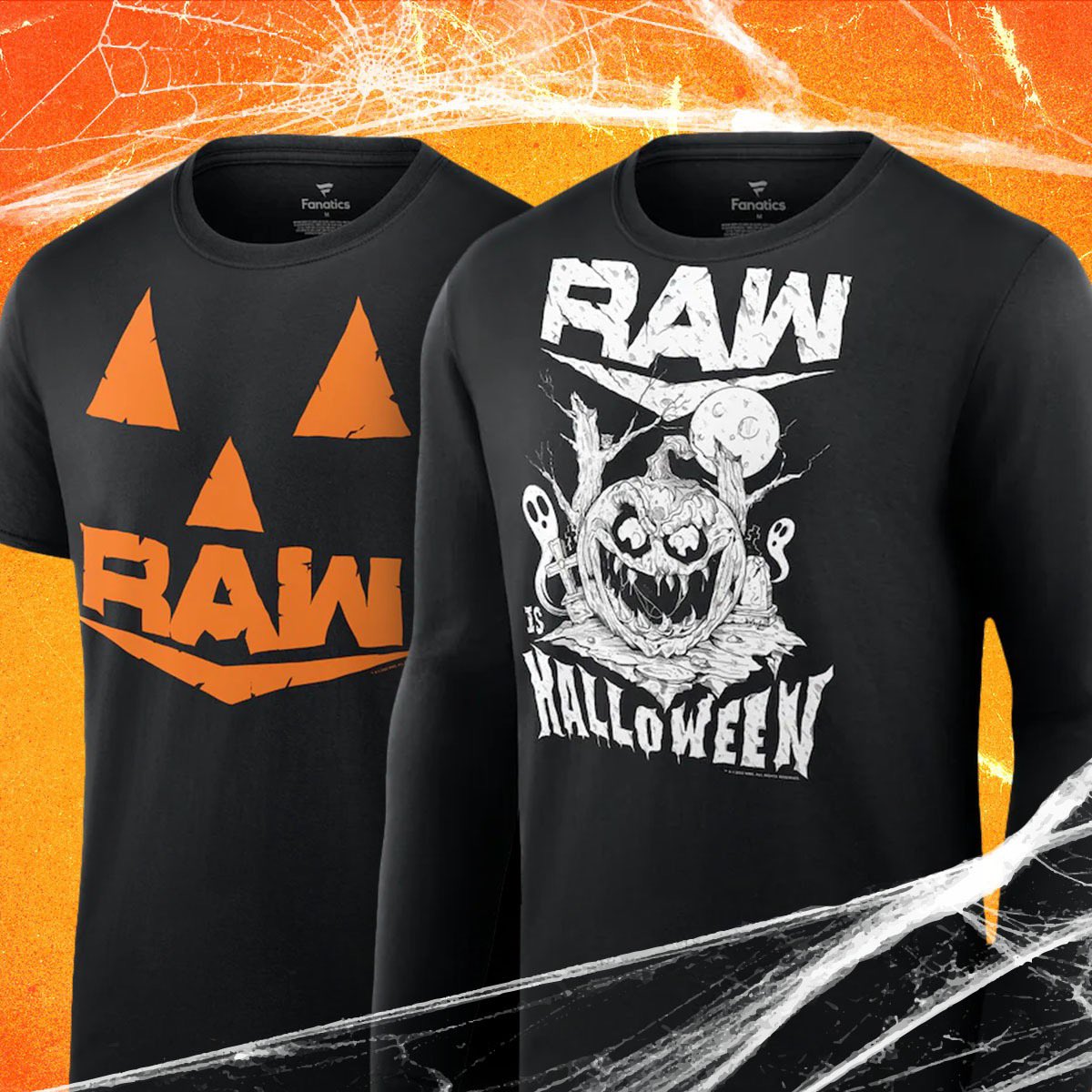 Happy Halloween! Celebrate a RAW Halloween with these new tees! Available now at #WWESHOP #WWE 🛒: bit.ly/3DN3905