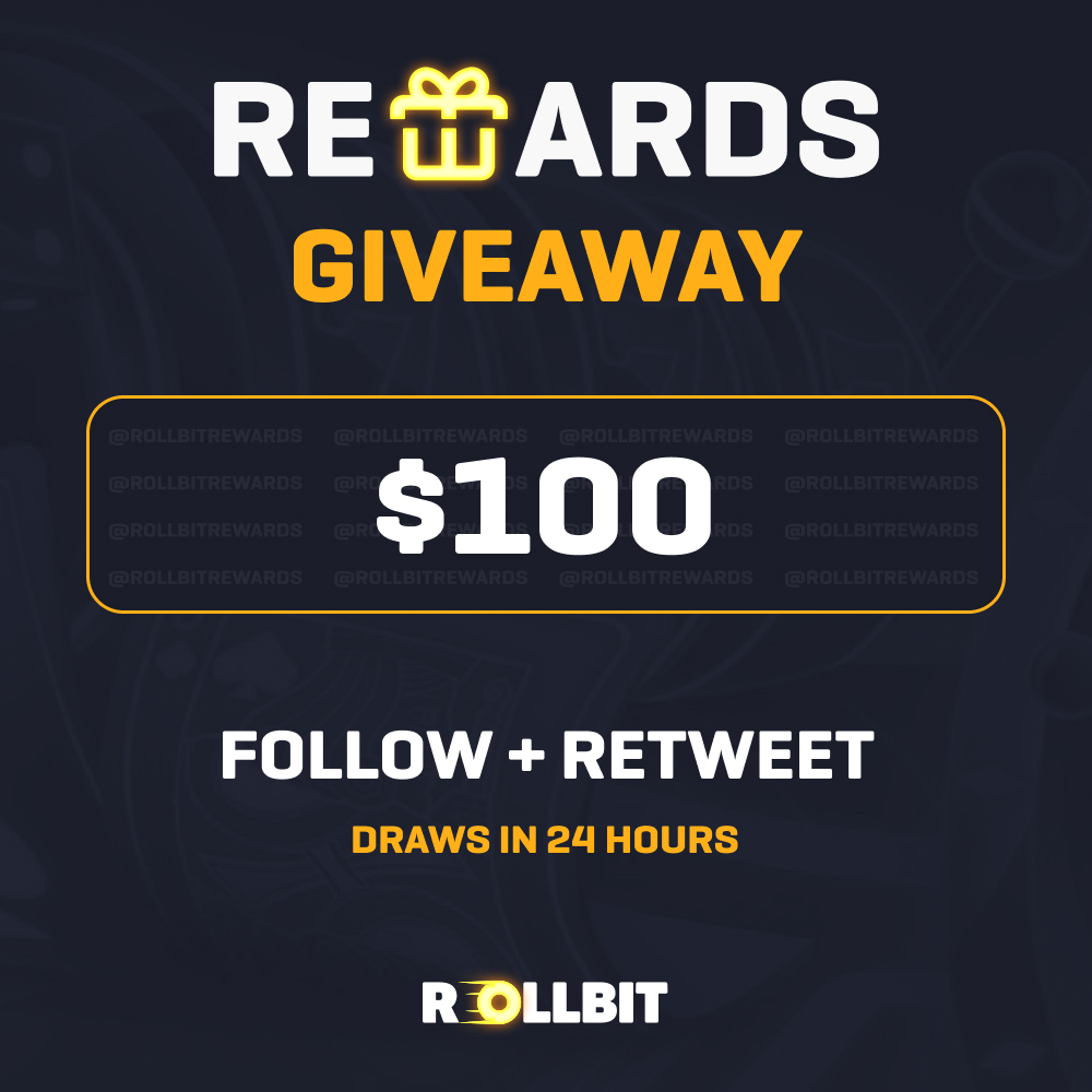 $100 #Giveaway 🎁

Just #RT and #Follow us! 🎉

Winner in 24h 💸 #RollbitRewards